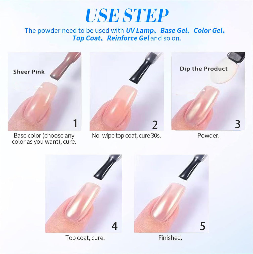 BEAUTNICE Poudre ongles naturel avec subtil scintillement, usage quotidien possible.