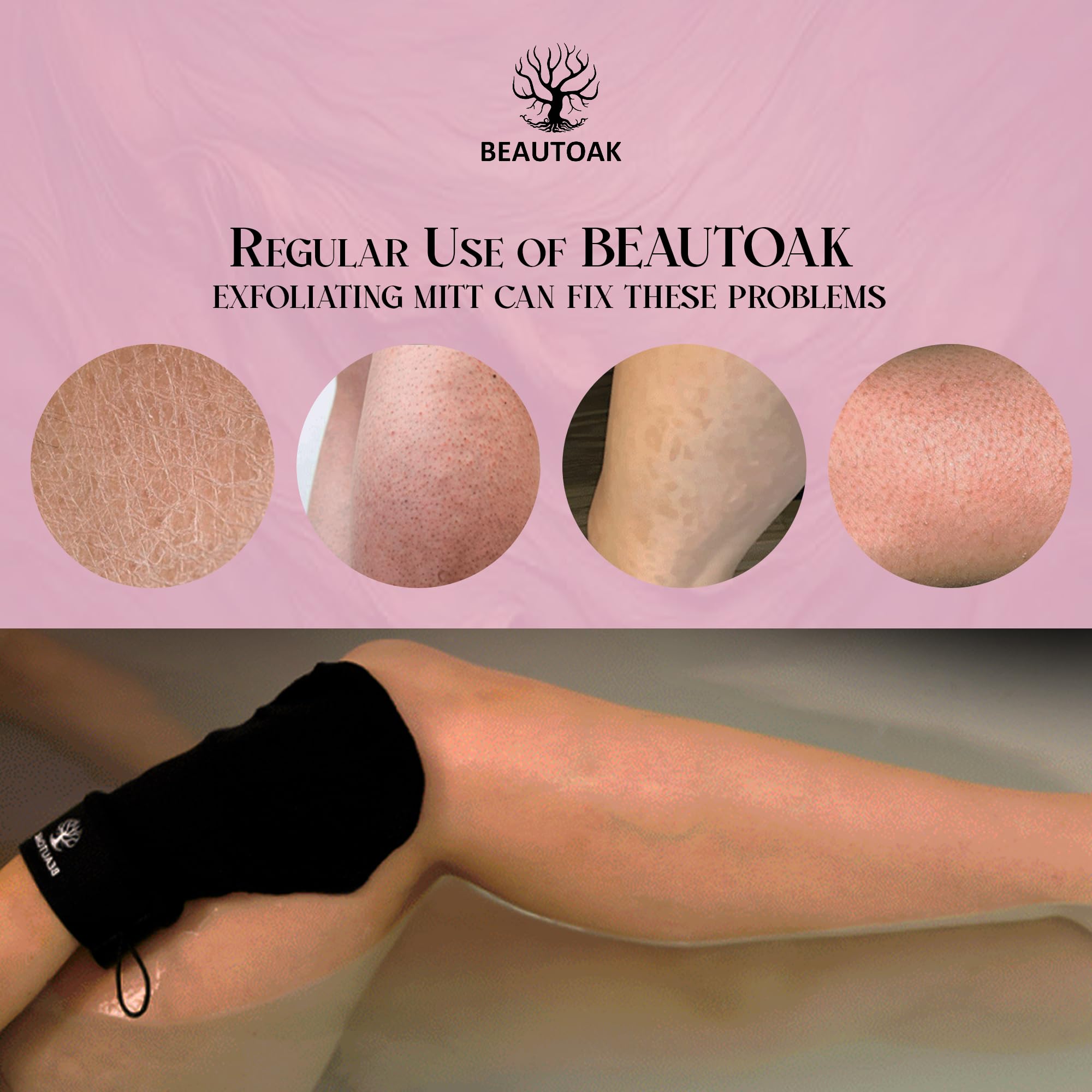 Gant Beautoak coreen-absorption-produits, favorise l’absorption des soins.
