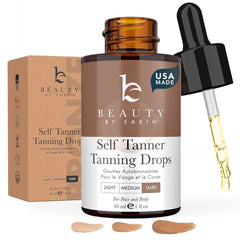 Beauty by Earth auto-bronzage visage flacon pour bronzage naturel contrôlé.