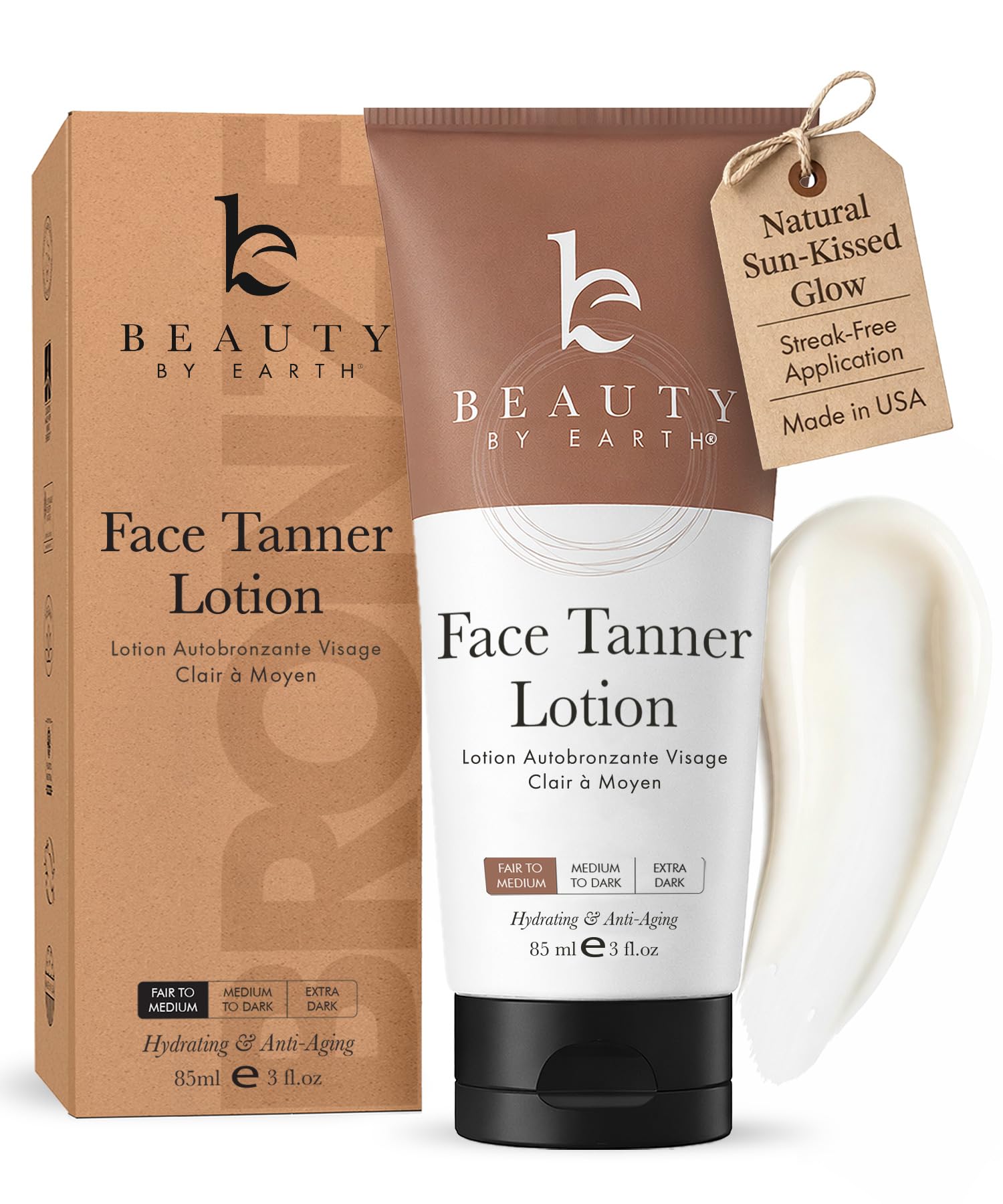 Beauty by Earth bronzant visage application fluide pour un éclat progressif