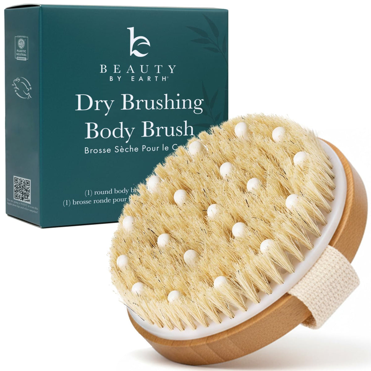 Brosse Beauty by Earth : exfoliation lymphatique pour peau plus nette.