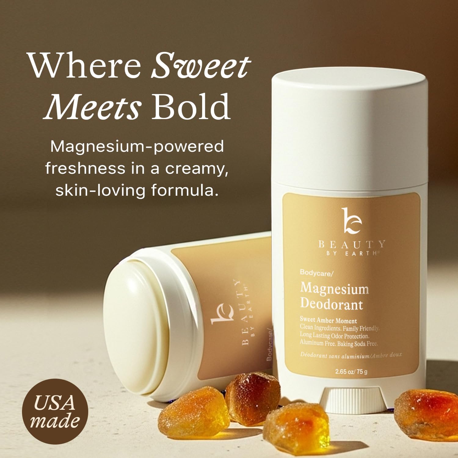 Beauty by Earth - ingrédients clés magnésium et zinc pour neutraliser les odeurs