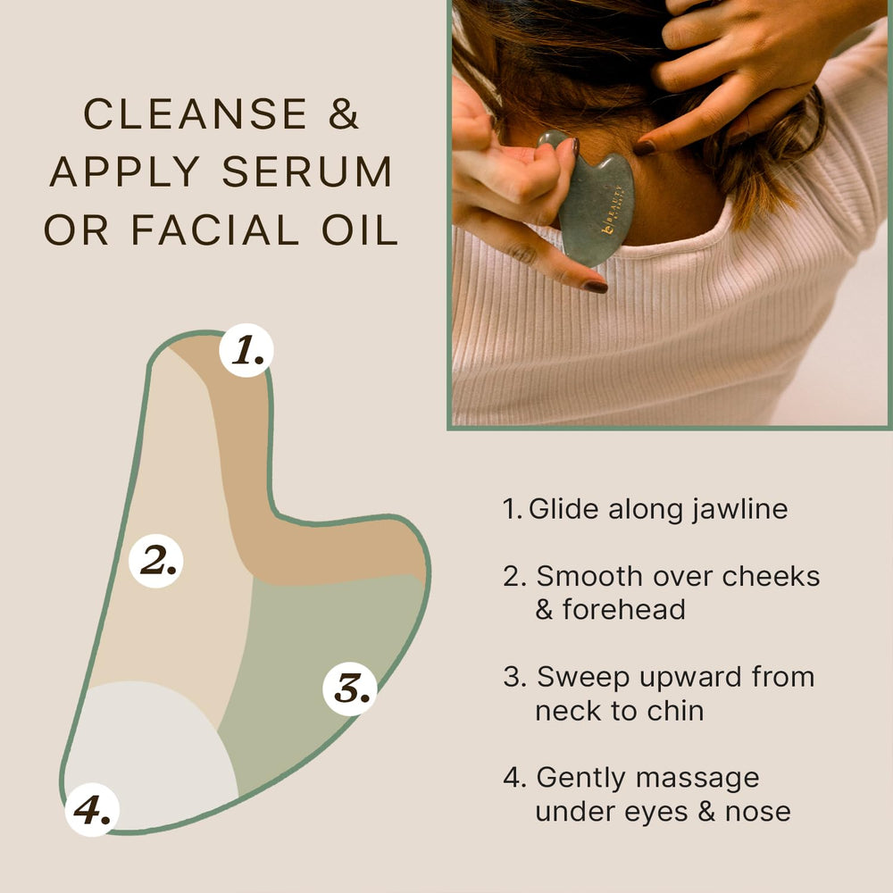 Beauty by Earth guasha pour cou et épaules stimule le drainage lymphatique.