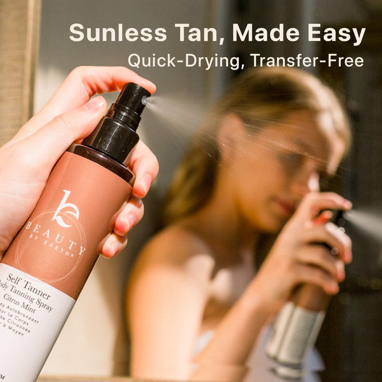 Beauty by Earth Spray avec kit et accessoires recommandés pour une application homogène.
