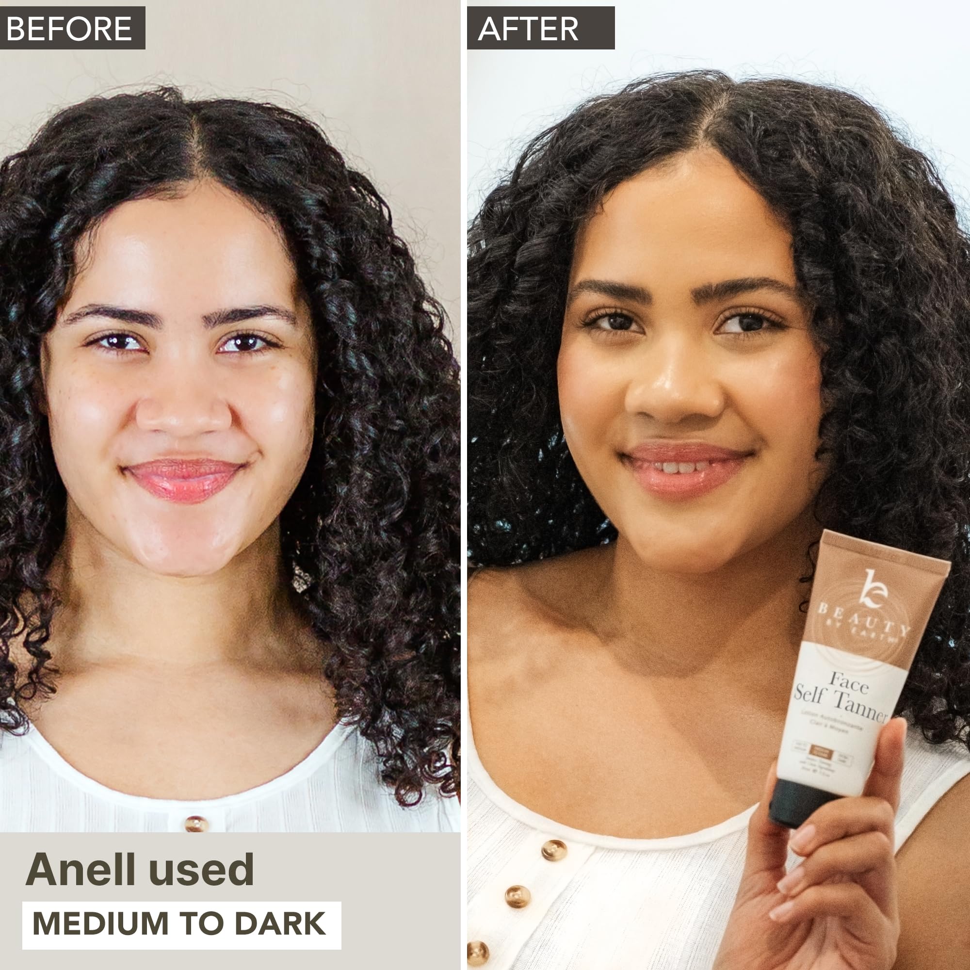 Face Tanner en action: application lisse et facile sur le visage
