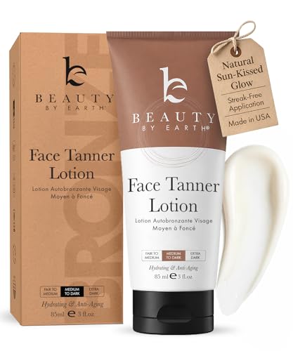 Beauty by Earth Face Tanner : bouteille élégante prête pour une application naturelle