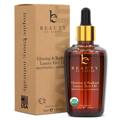 Beauty by Earth flacon-pompe huile visage bio argan, hydratation légère pour peau sèche.