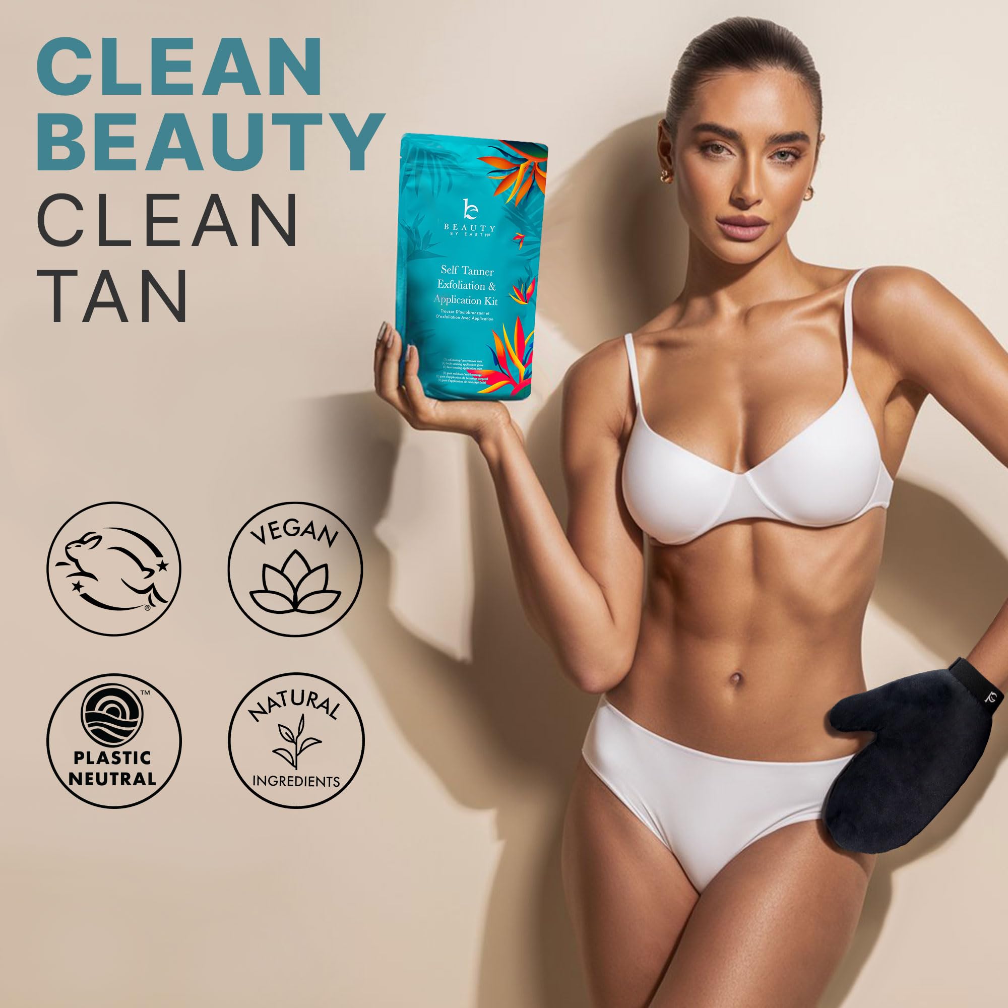 Beauty by Earth formule non toxique: soin sûr et naturel pour le bronzage progressif.