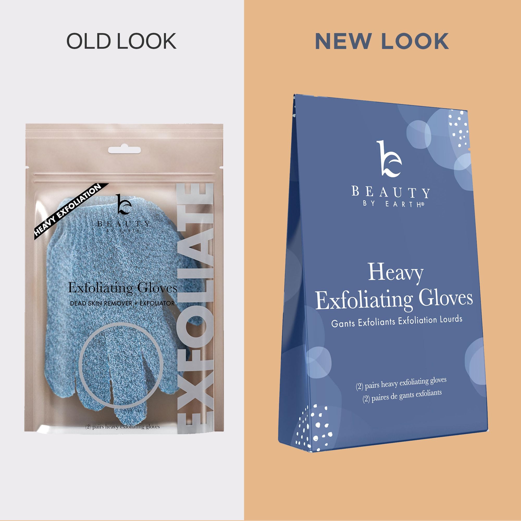 Gants exfoliants Beauty by Earth – élimination douce des cellules mortes.