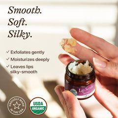 Beauty by Earth gommage-levres-framboise massage-léger pour lèvres lisses.