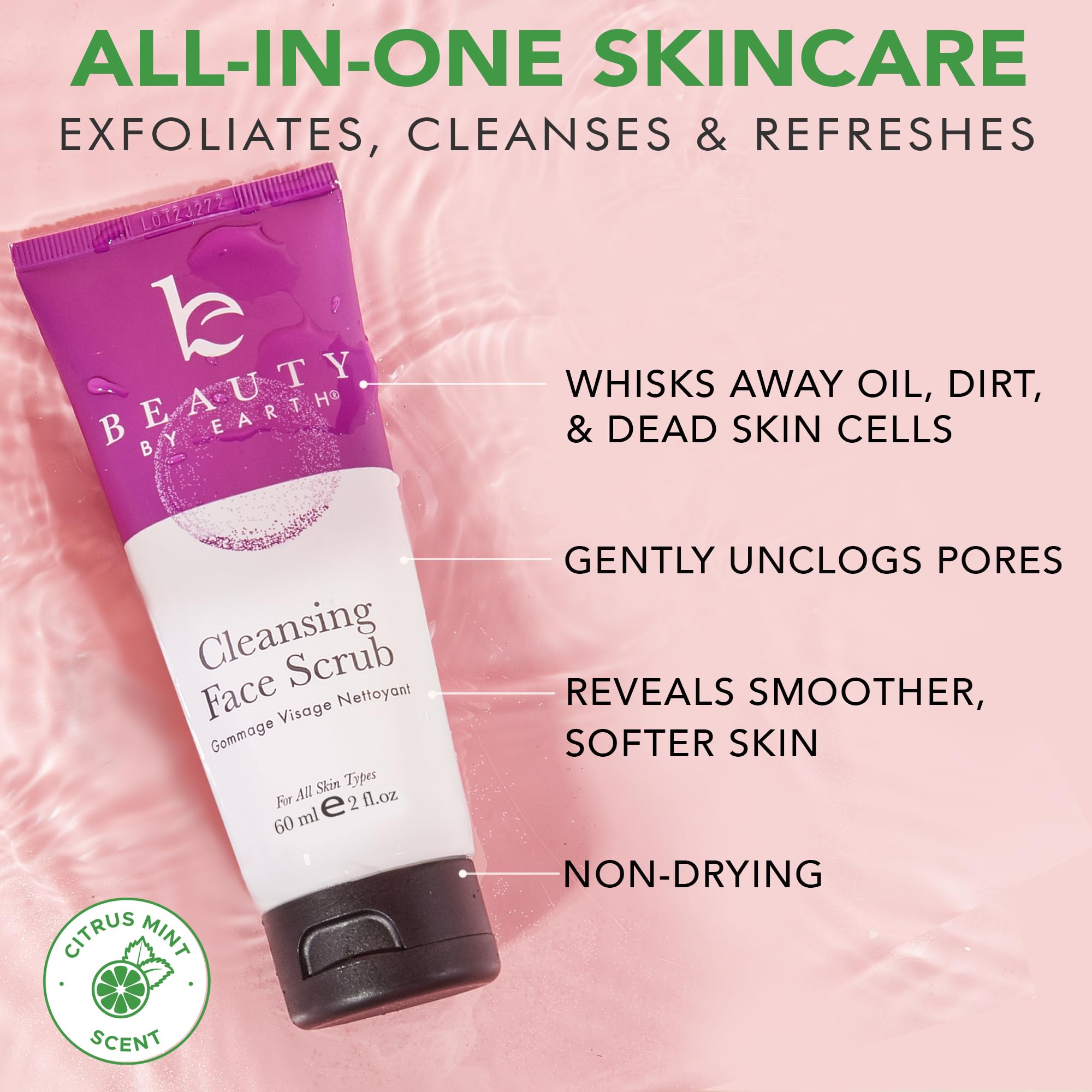 Beauty by Earth Gommage Visage – texture exfoliante révèle une peau plus lumineuse