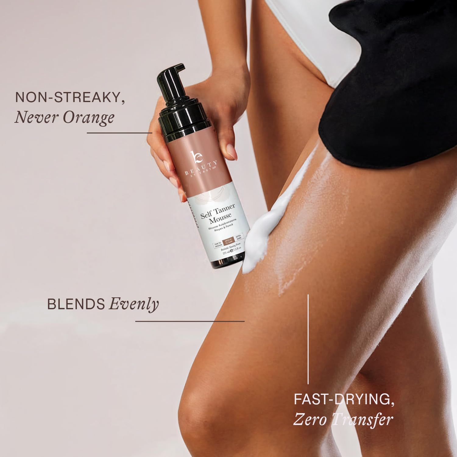 Beauty by Earth Mousse bronzante rapide : bronzage naturel en quelques heures.