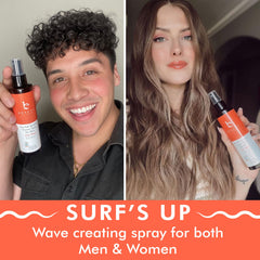 Beauty by Earth Sea Salt Spray beach waves hairstyle example