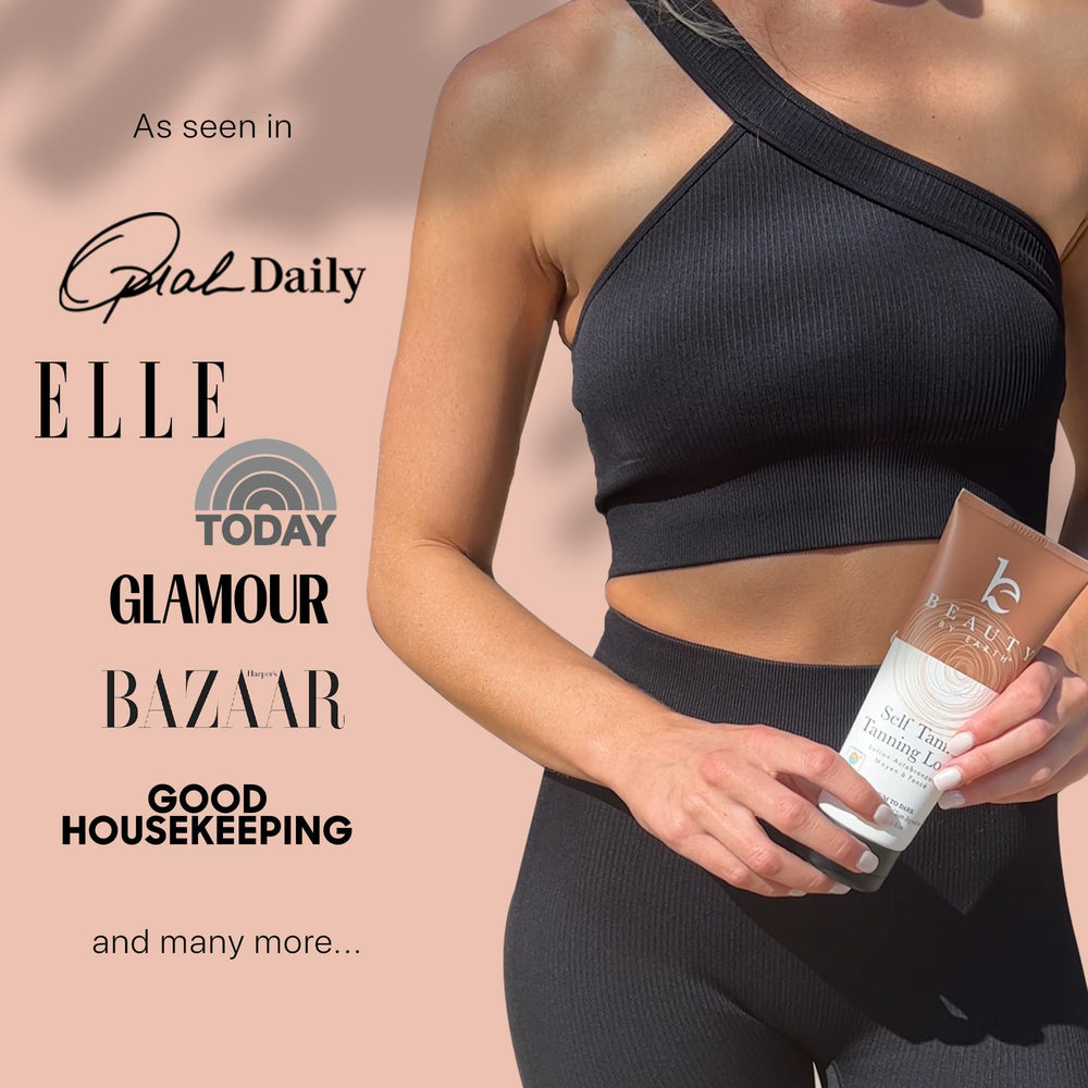 Beauty by Earth Self Tanner ingrédients naturels pour peau saine et hydratée.