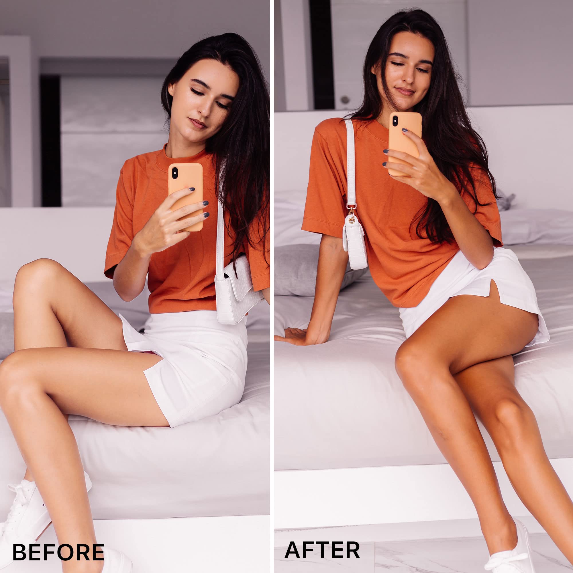 Texture crème du Self Tanner pour un fini lisse et durable.