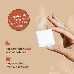 Beauty by Earth – tablette douche orange et sapin, expérience spa à domicile.