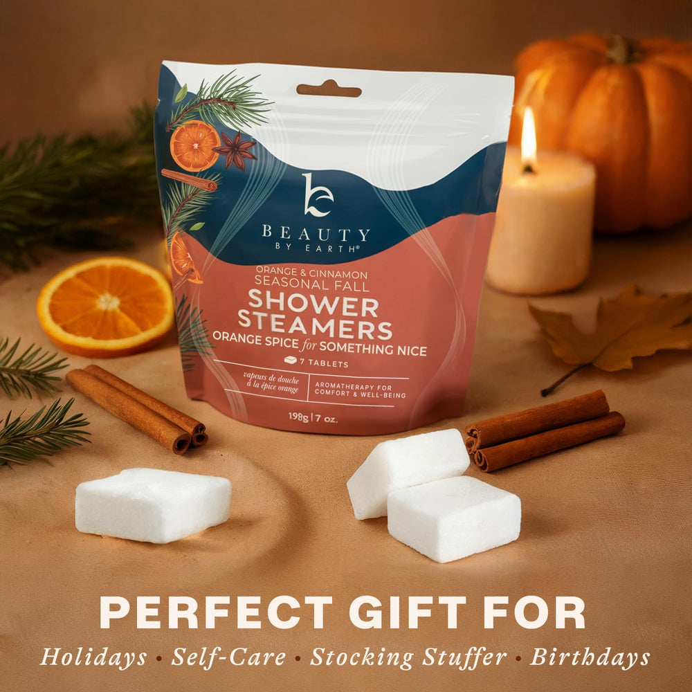 Beauty by Earth – tablette douche parfum orange et sapin, moment zen.