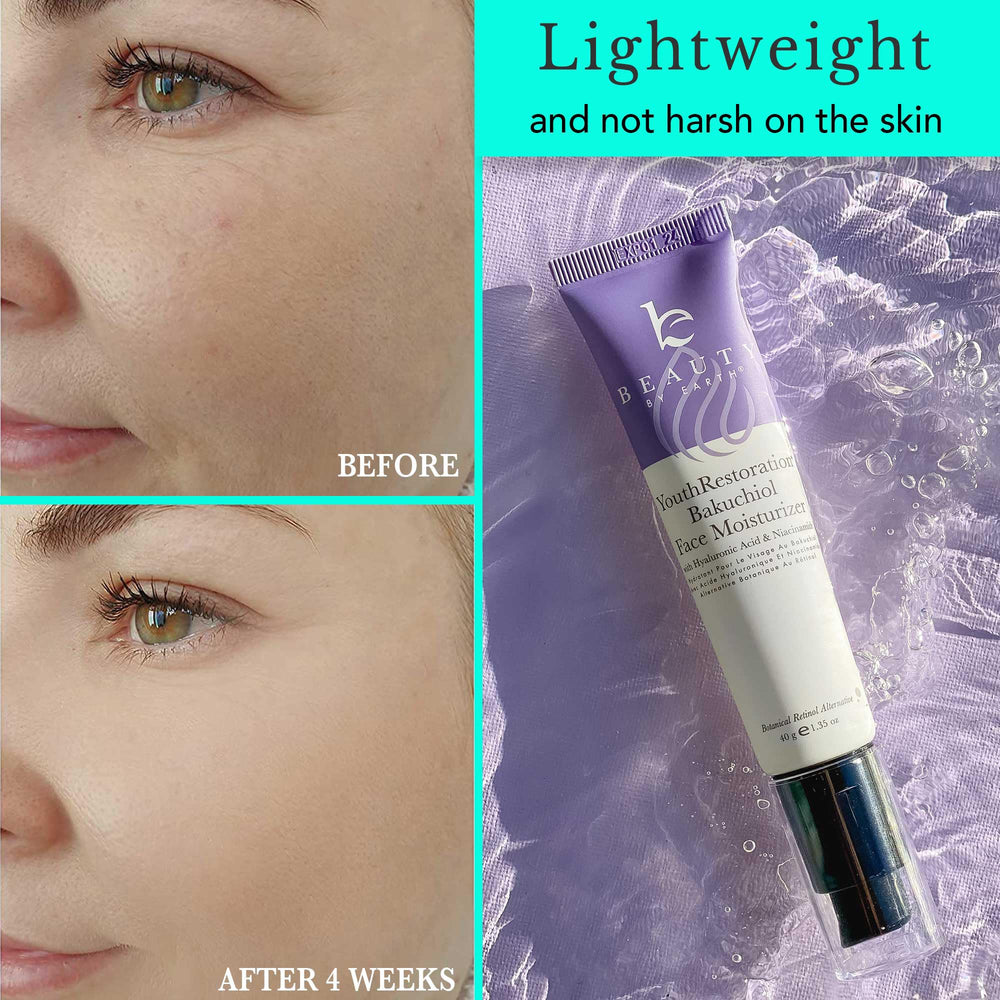 Beauty by Earth texture crème visage: peau lisse et uniforme après utilisation.