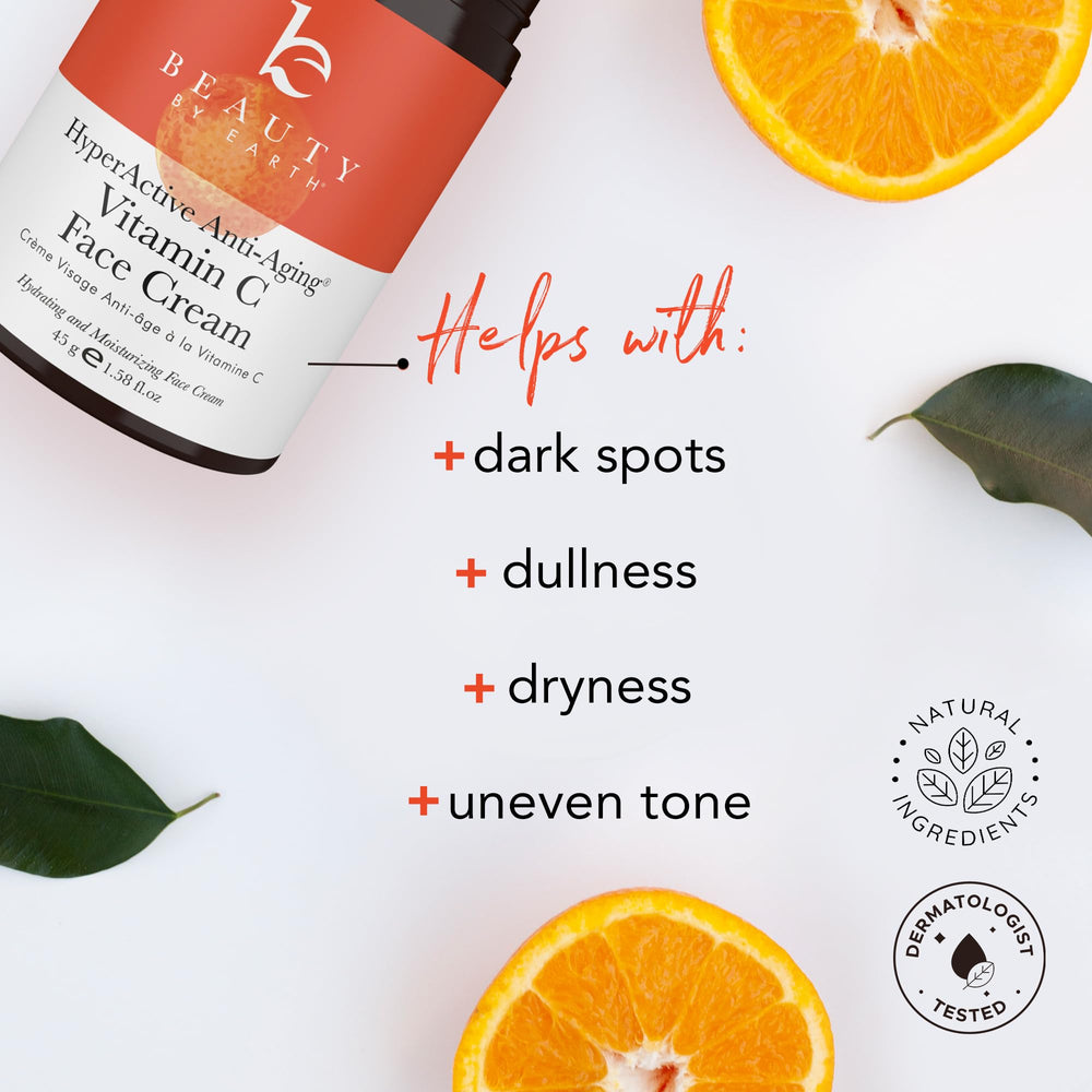 Application facile de la crème Visage Vitamine C sur la peau.