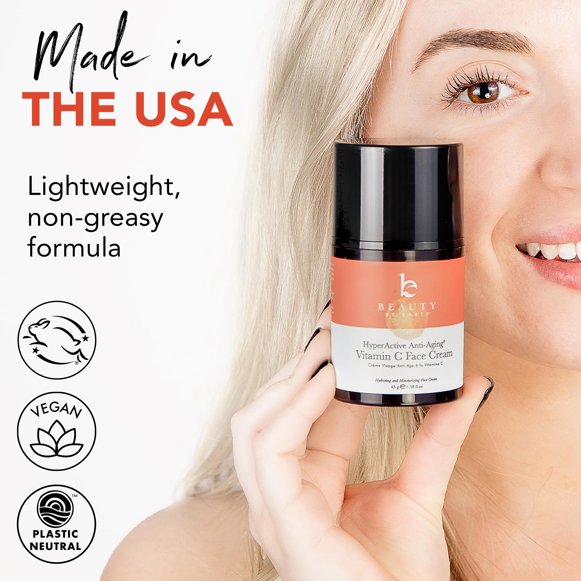 Teint unifié et lumineux grâce à la crème Vitamine C.