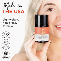 Teint unifié et lumineux grâce à la crème Vitamine C.