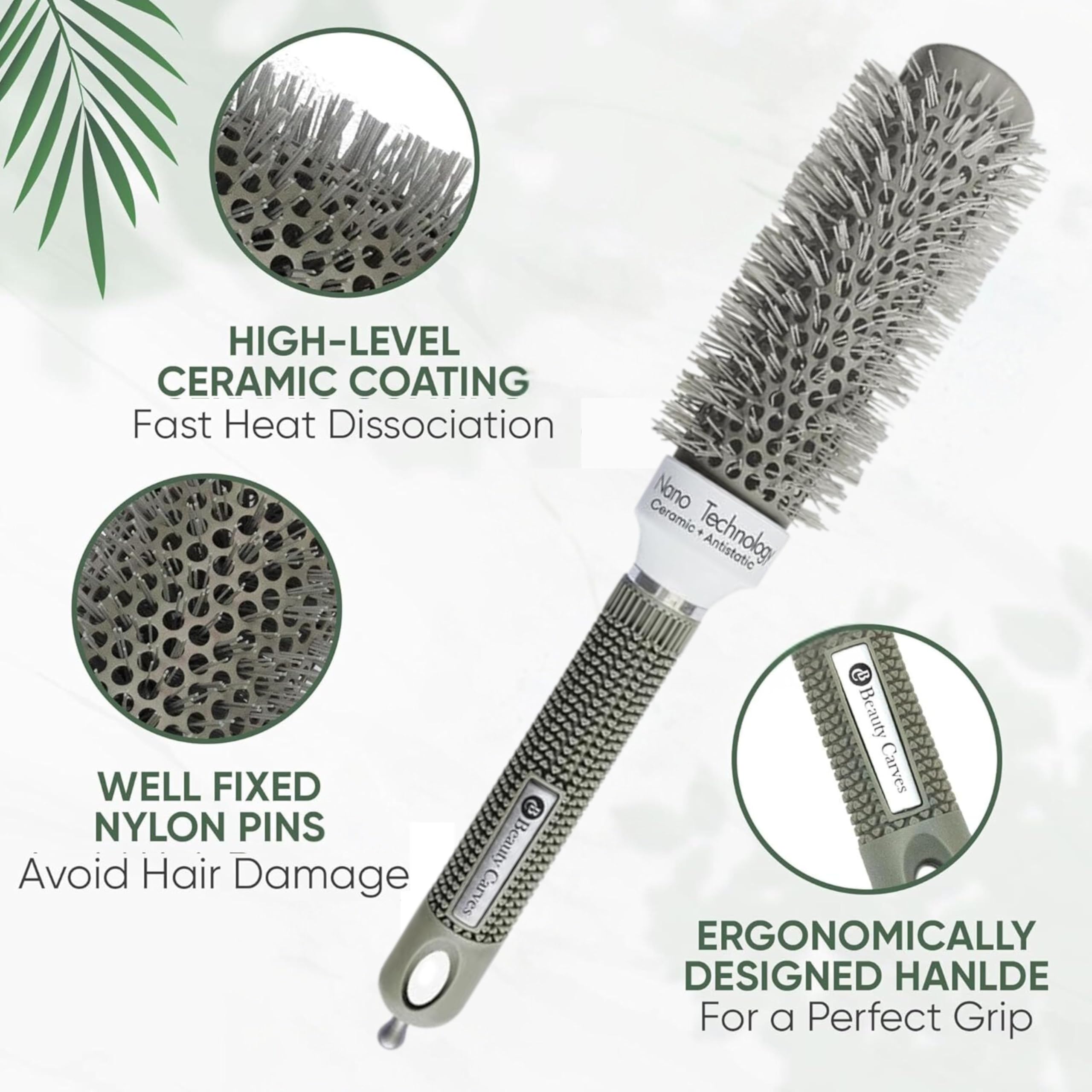 Beauty Carves brosse rond 32mm barillet pour boucles définies