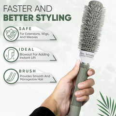 Beauty Carves brosse rond nylon 66 pour brushing fluide et sûr