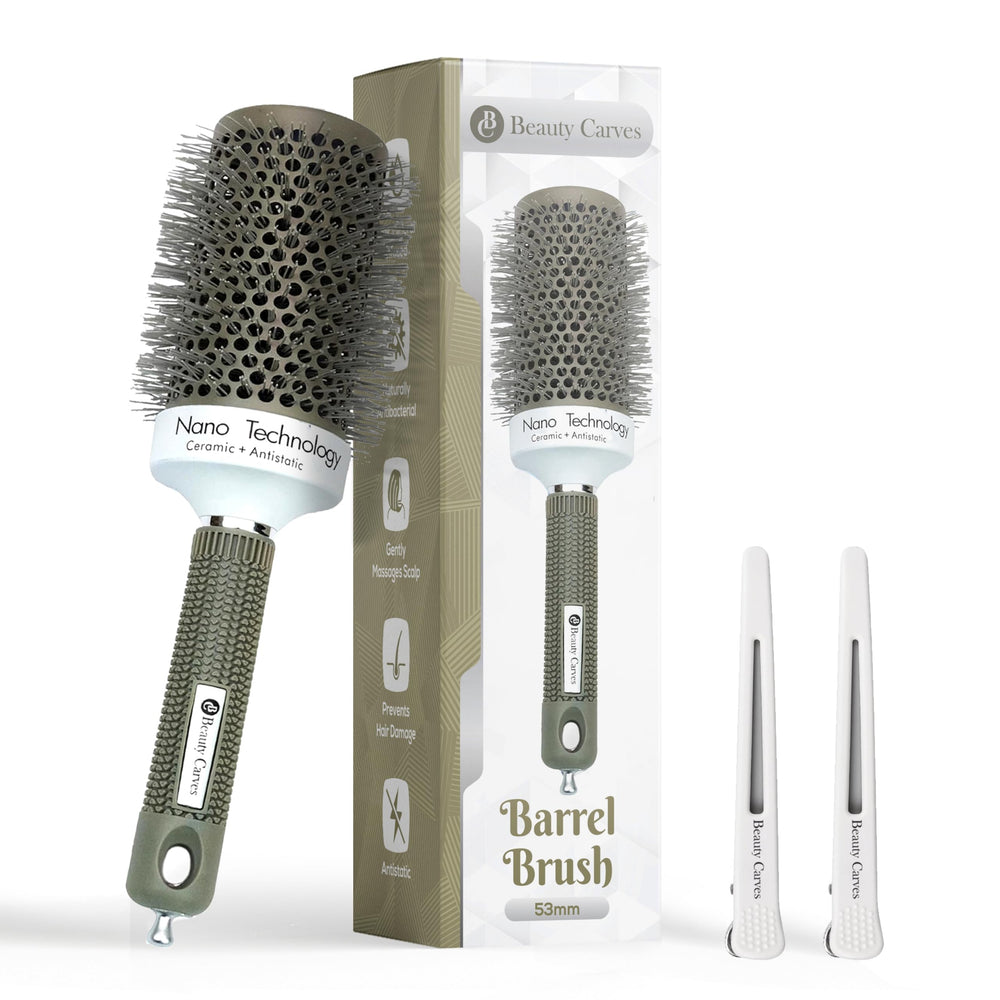 Beauty Carves brosse ronde 53mm – volume durable et séchage fluide à domicile.