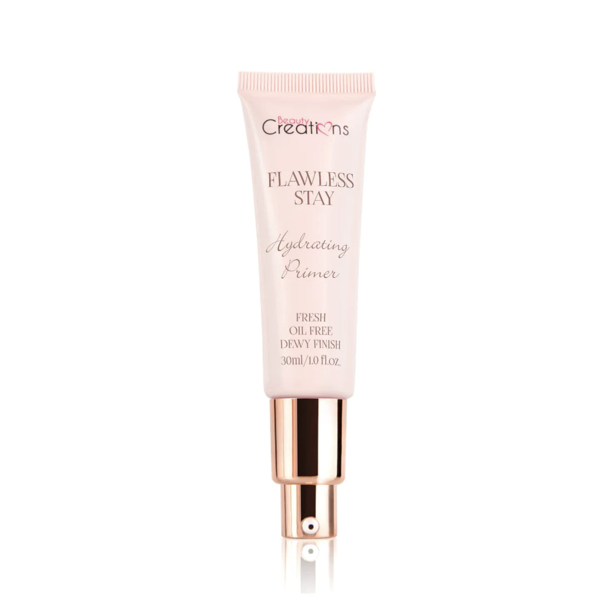 Base hydratante Flawless Stay par Beauty Creations: bouteille prête à hydrater et lisser le teint.