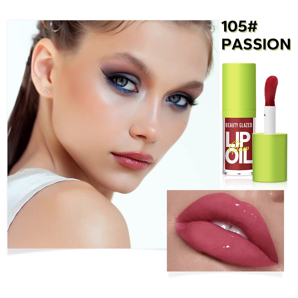 Beauty Glazed huile lèvres fini gloss moderne qui sublime la couleur naturelle.