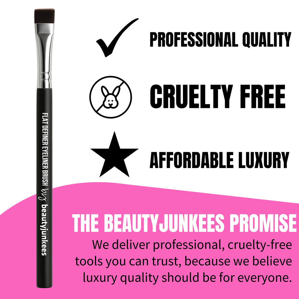 Brosse Beauty Junkees pour application poudre plat, finition uniforme.