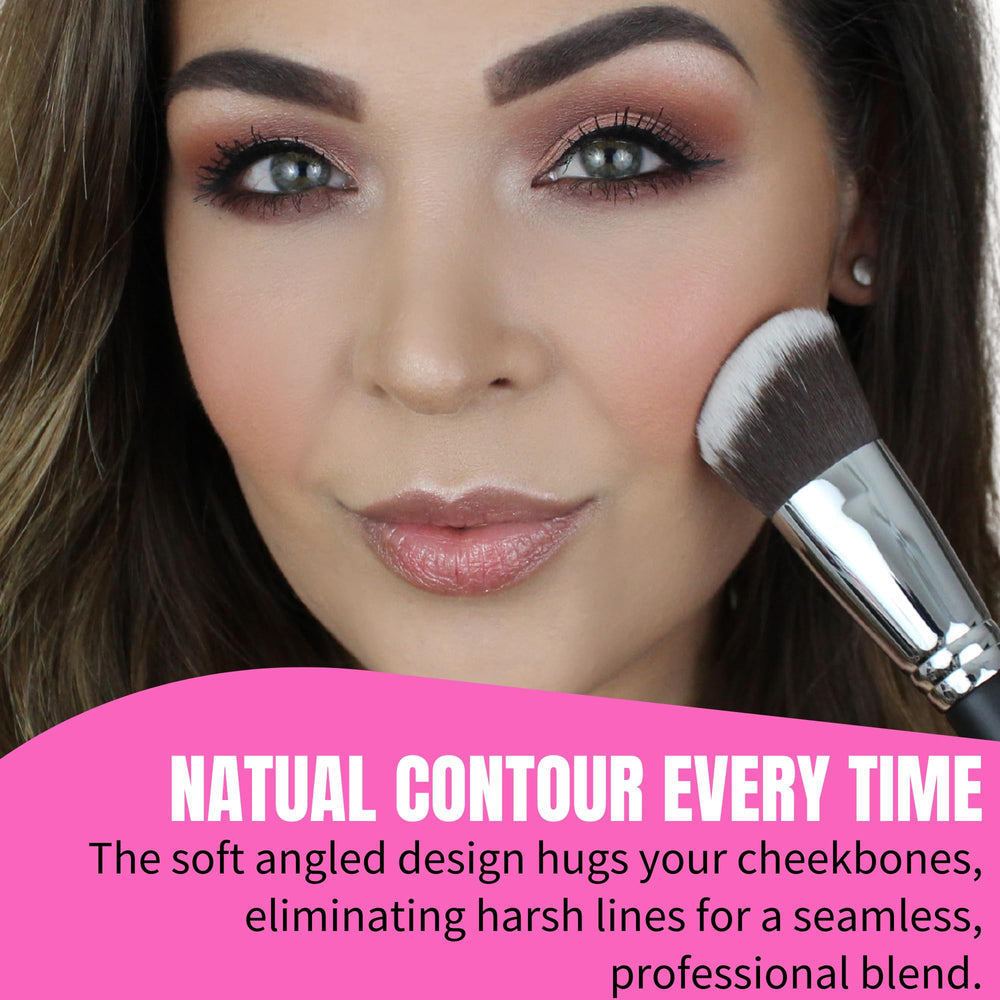 Poils synthétiques denses Beauty Junkees garantissant une application homogène.