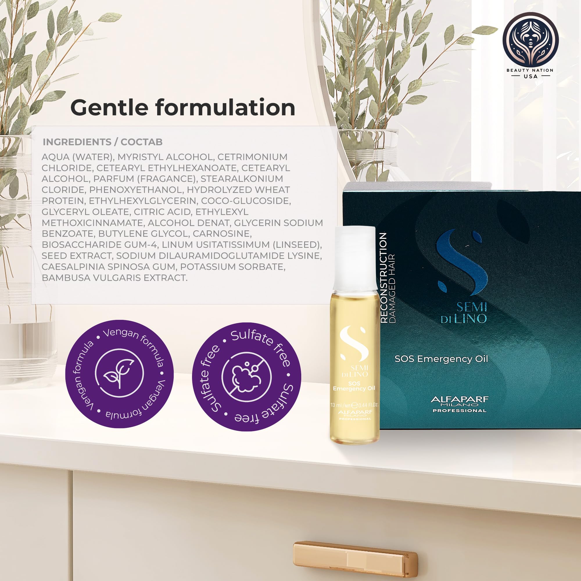 Concentré en soin réparateur, idéal pour cheveux très cassants.
