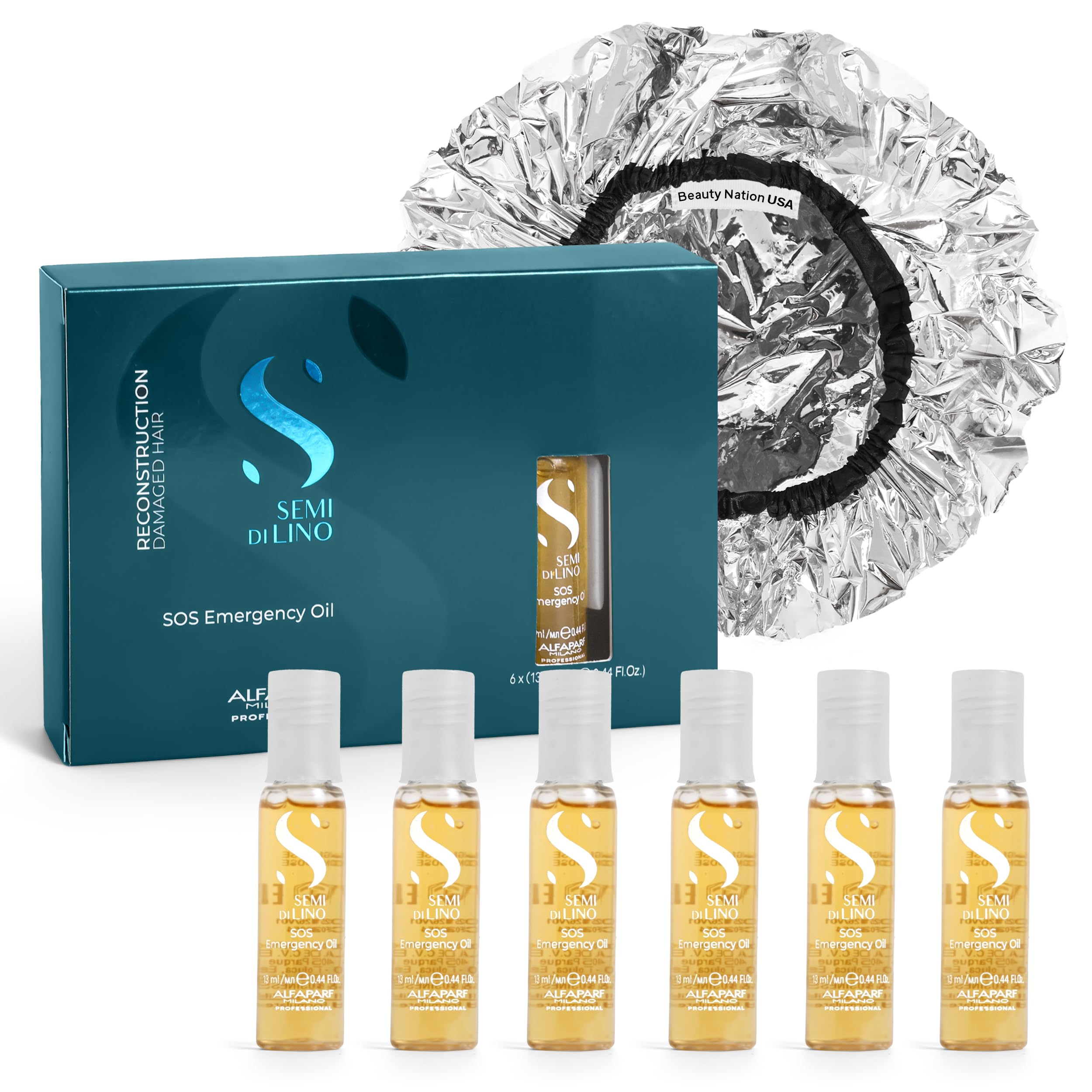 Alfaparf SOS Reconstruction: huile d’urgence en bouteille pour renforcer les cheveux.