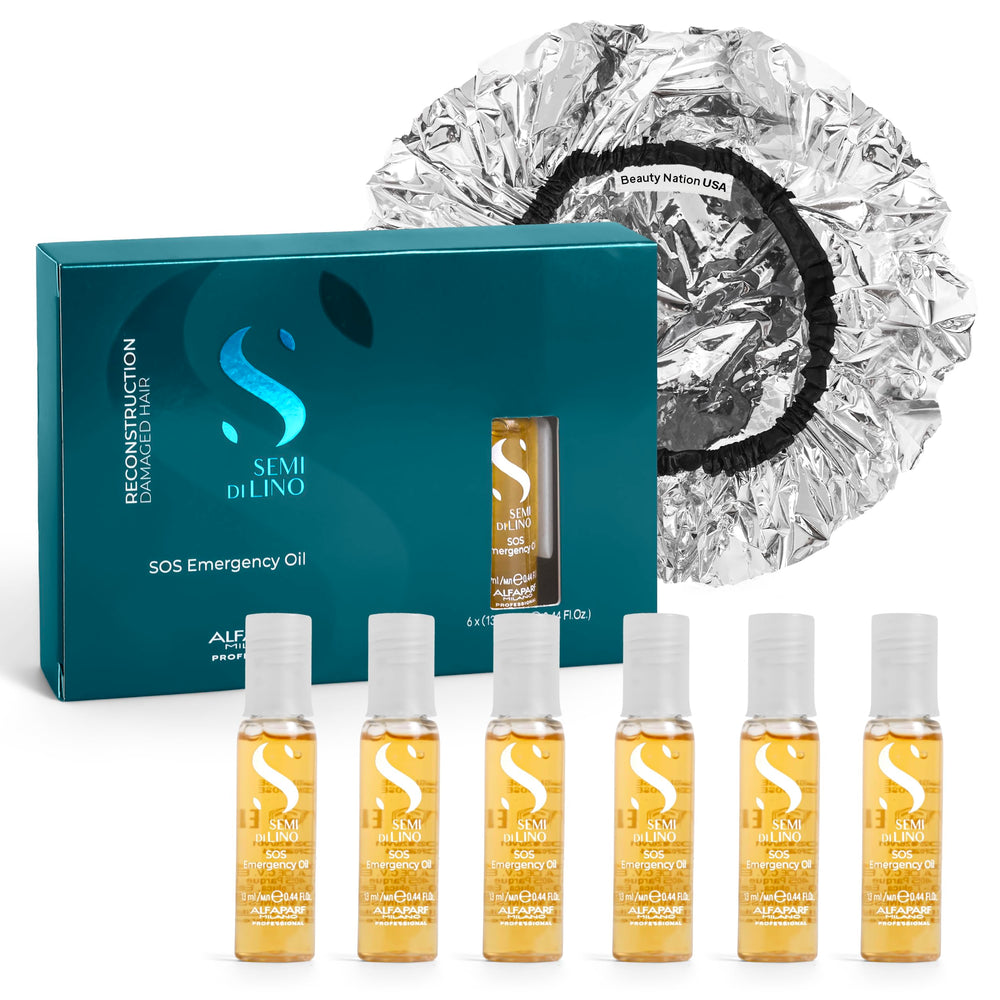 Alfaparf SOS Reconstruction: huile d’urgence en bouteille pour renforcer les cheveux.