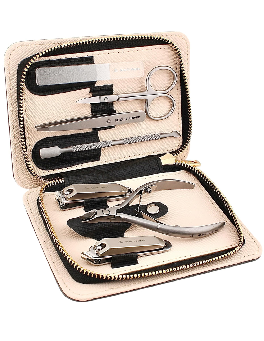 Kit Beauty Power en acier inox pour soins précis à domicile.