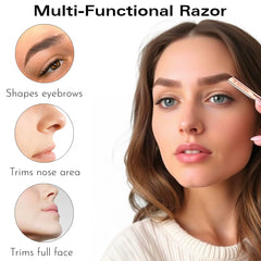 Beauty Power rasoir visage avec couvercle de sécurité pour éviter les coupures.