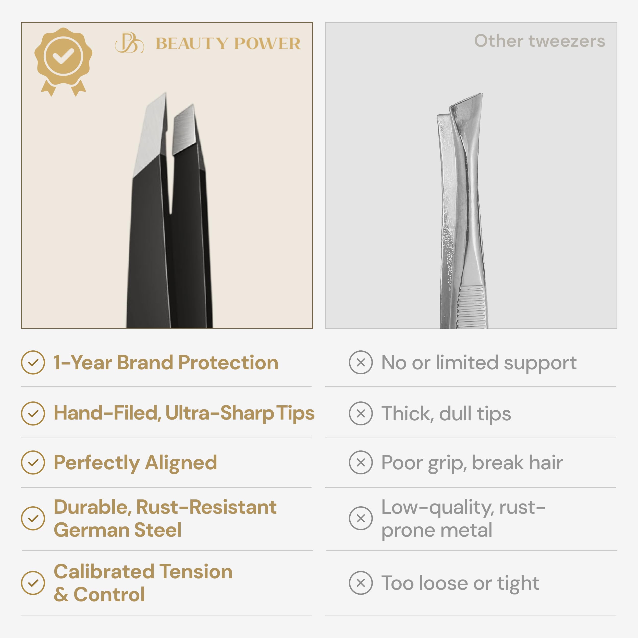 Beauty Power Tweezers extraction d’échardes avec précision fiable.