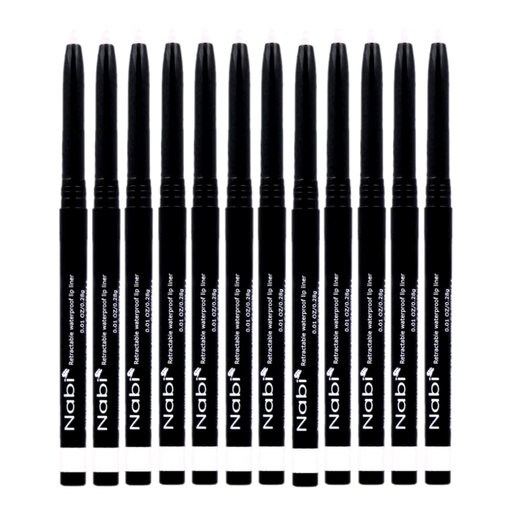 Beauty Spot Nabi crayon yeux rétractable blanc, pack 12 pour un trait précis et durable