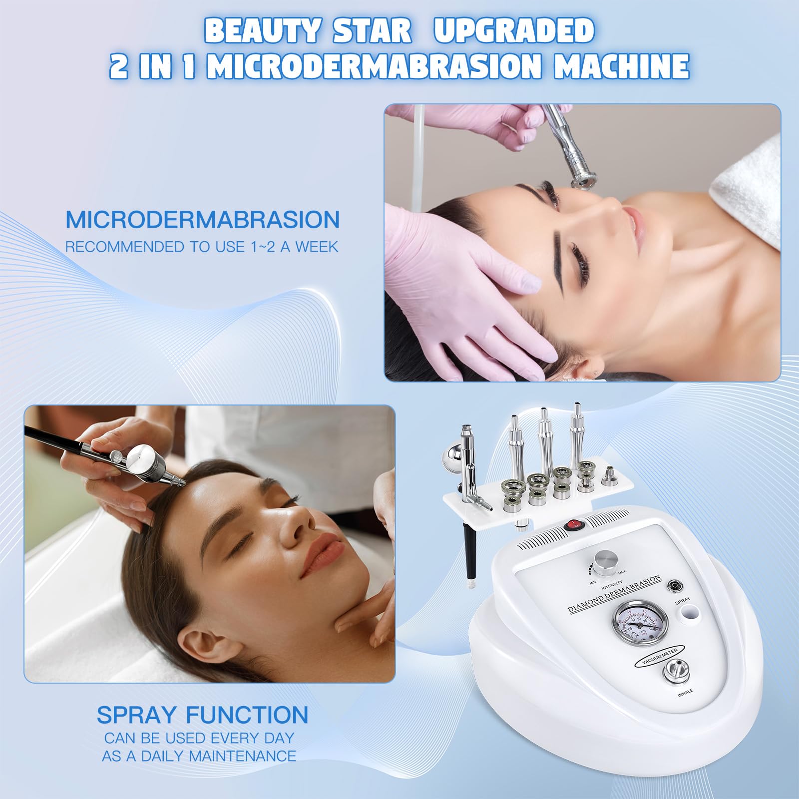 Accessoires diamant Beauty Star pour traitements ciblés.