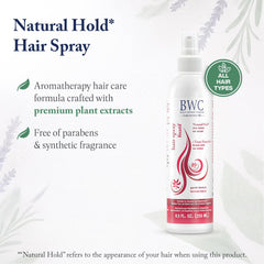 Beauty Without Cruelty Hair Spray Natural Hold – extrait de romarin et lavande pour parfum subtil.