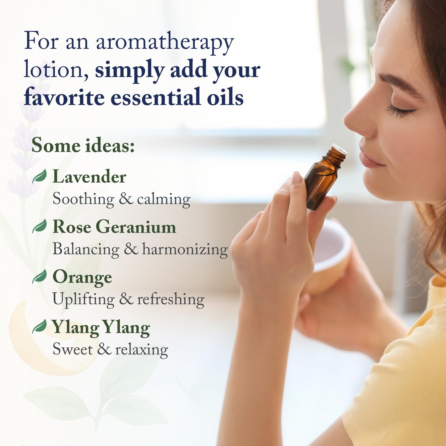 Option de personnalisation: ajouter huiles essentielles à Beauty Without Cruelty Lotion.
