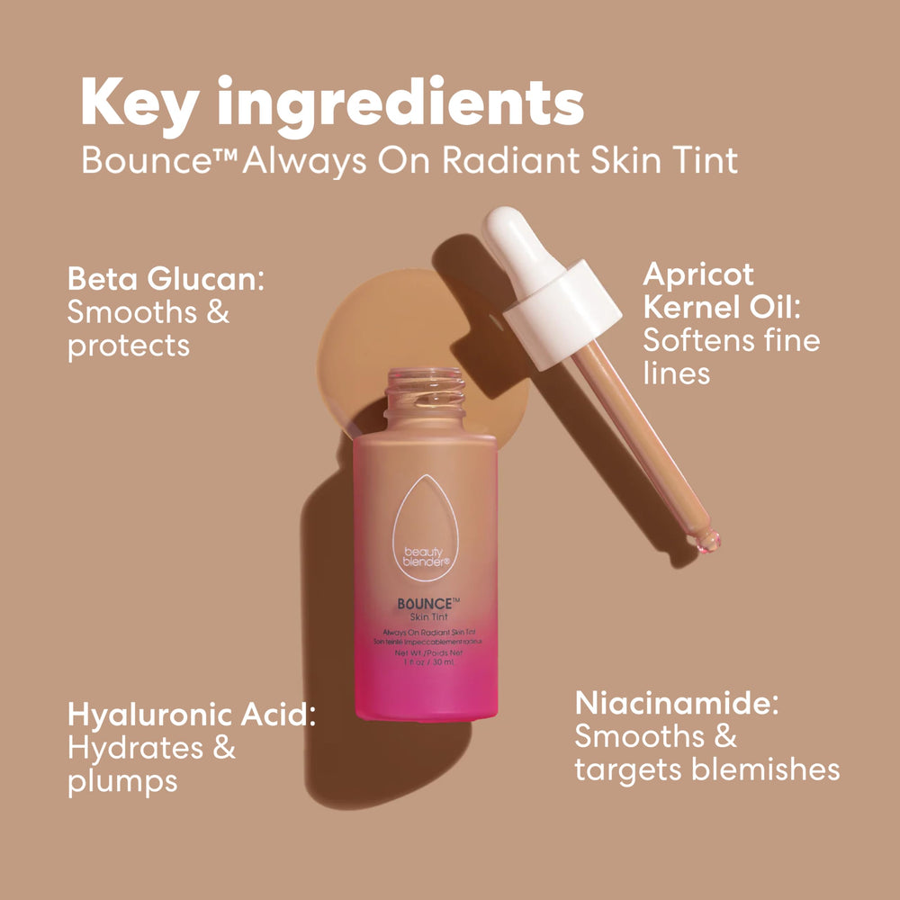 Application Beautyblender : fini lumineux et peau uniforme après application légère.