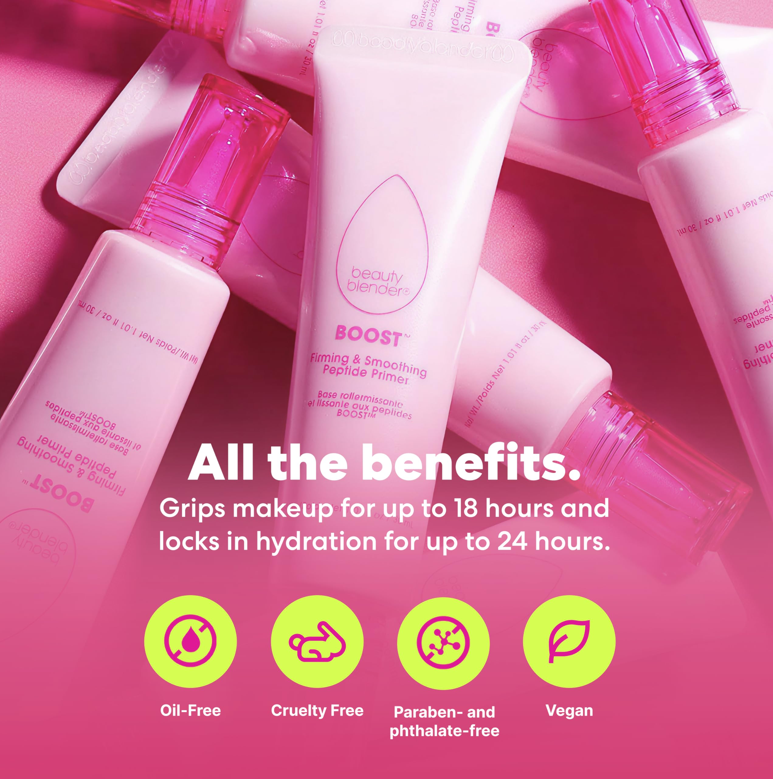 Beautyblender Boost effet lissage et pores minimisés pour un fini net.