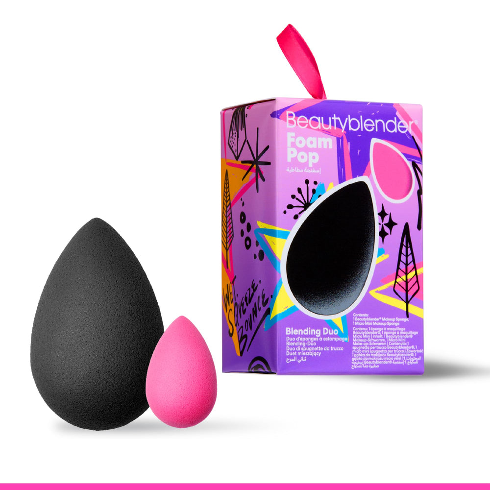 Beautyblender Foam Pop Ensemble, duo d'éponges pour teint parfaitement homogène.
