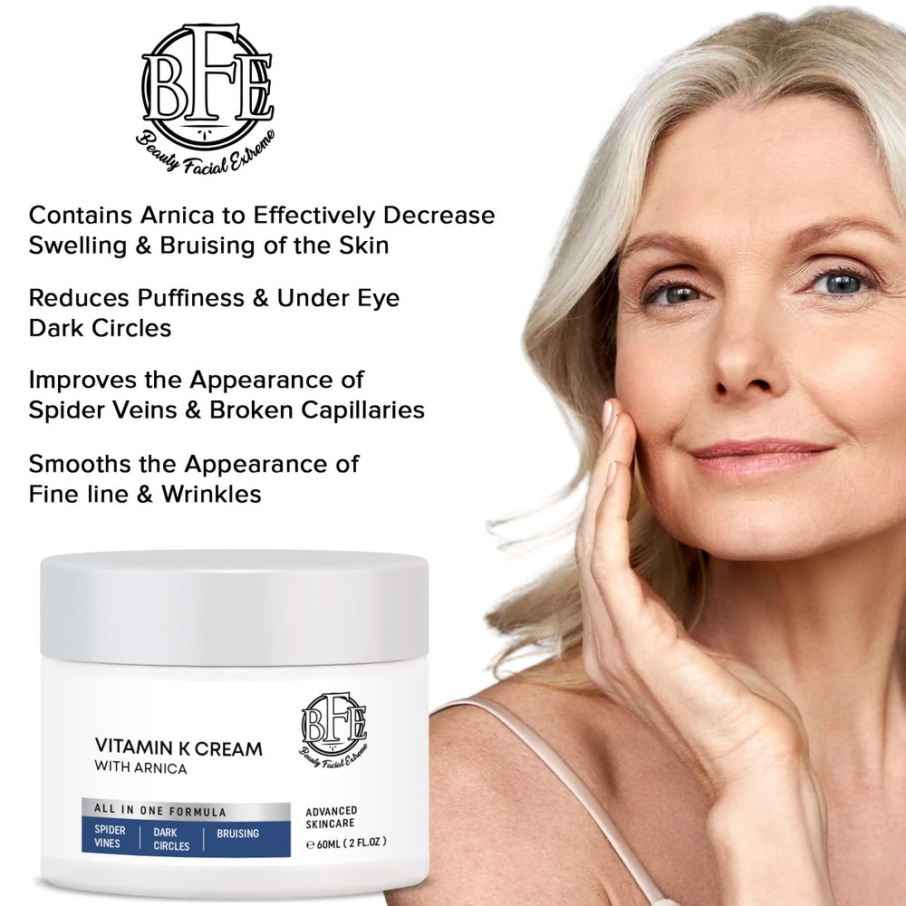 Beauty Facial Extreme Vitamin K crème – texture riche prête à l'application.