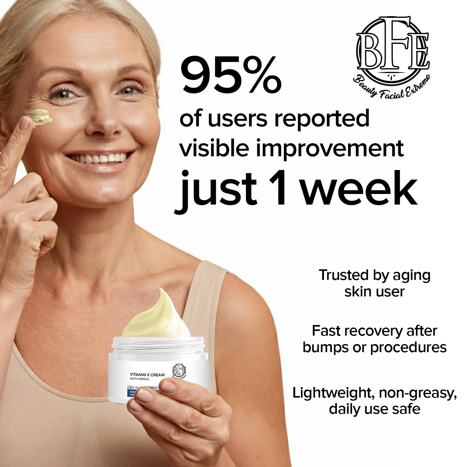 Beauty Facial Extreme Vitamin K crème – emballage élégant et compact.