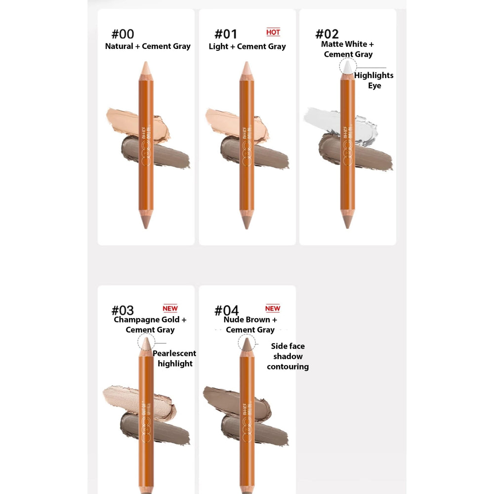 BeautyMall Crayon contour double extrémités démonstration pour un maquillage précis.