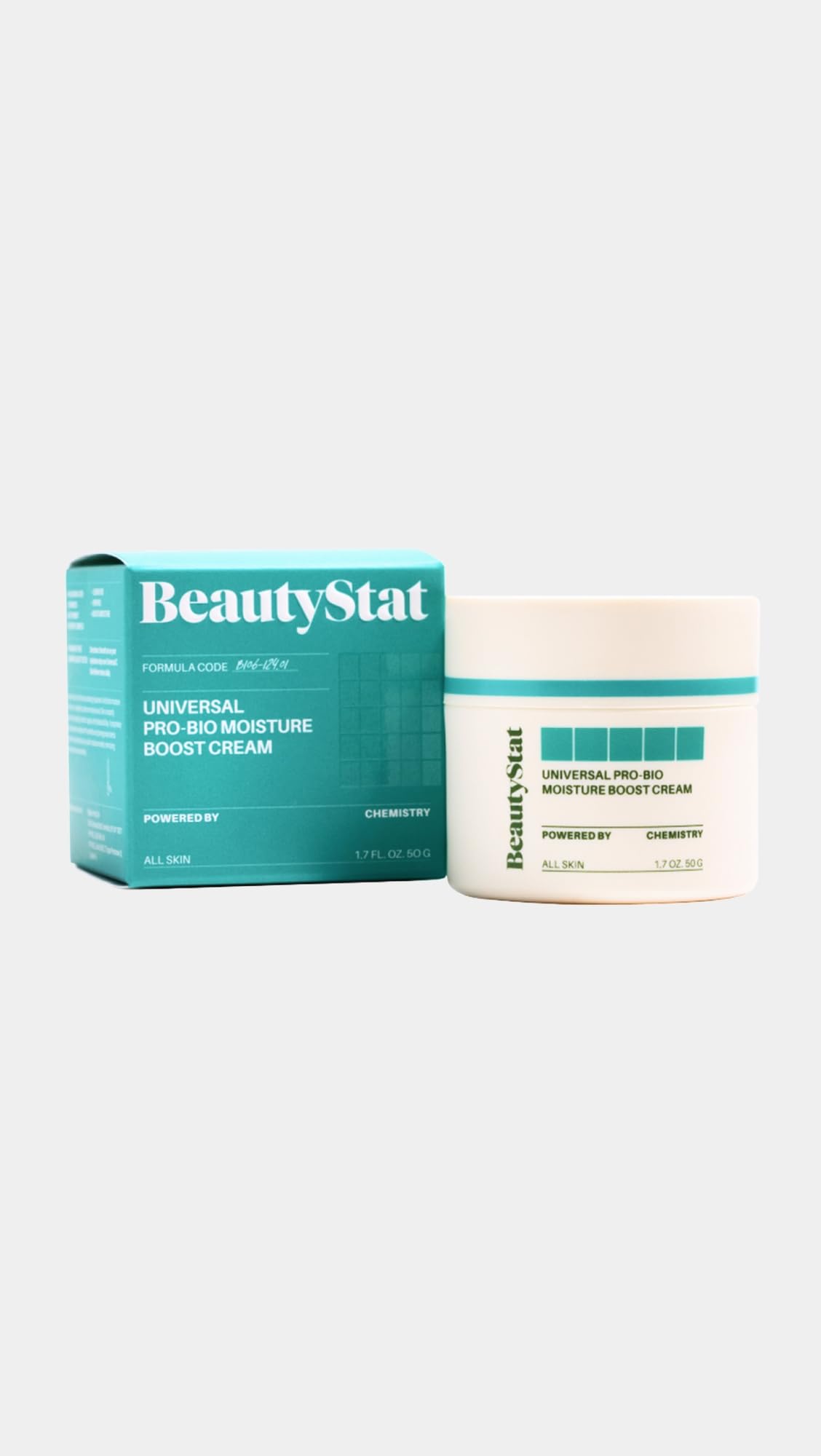 BeautyStat Moisture-Boost Crème certifiée sans cruauté — soin éthique.
