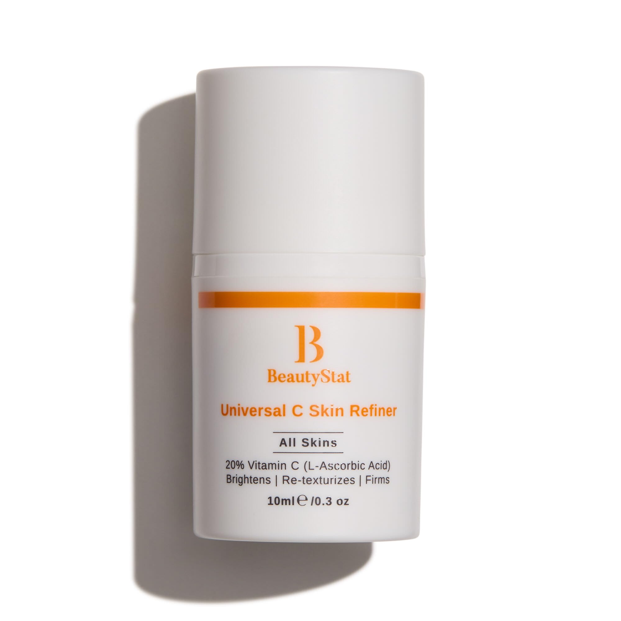 BeautyStat Universal C Skin Refiner: bouteille avec pompe pour une application précise et efficace.